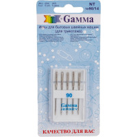 Иглы для бытовых швейных машин для трикотажа NT №90/14 5 шт. Gamma 93317