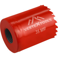 Коронка биметаллическая по металлу 35 мм vertextools 2525-35