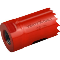 Коронка биметаллическая по металлу 26 мм vertextools 2525-26