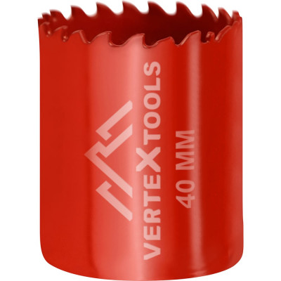 Коронка биметаллическая по металлу 40 мм vertextools 2525-40