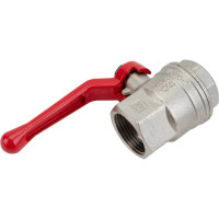 Шаровой кран для воды Valfex PREMIUM латунный 1" ВР/ВР рычаг, никелированный 11Б27фт1М VF.214.NR2.100.PREMIUM