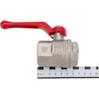 Шаровой кран для воды Valfex PREMIUM латунный 1" ВР/ВР рычаг, никелированный 11Б27фт1М VF.214.NR2.100.PREMIUM