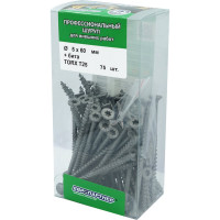 Усиленный саморез с антикоррозионным покрытием ЕВРОПАРТНЕР 5.0x60, TX-25 + бита, 75 шт. B3 0072