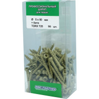 Усиленный саморез с антикоррозионным покрытием для террасной доски ЕВРОПАРТНЕР 5.0x50/24, TX-25 + бита, 80 шт. B3 0080