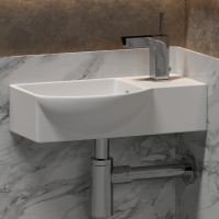 Подвесной умывальник Ceramicanova Element прямоугольный, с крепежом 400x220x120 мм CN6039L