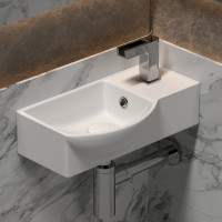 Подвесной умывальник Ceramicanova Element прямоугольный, с крепежом 400x220x120 мм CN6039L