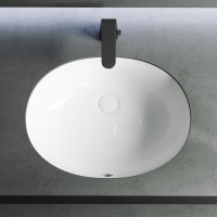 Умывальник Ceramicanova Element овальный, встраиваемый под столешницу 560x420x195 мм CN6043