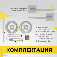 Ручка на раздельном тонком цинковом основании ABRISS R21.027 MCP (матовый хром) 30056