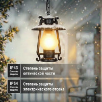 Светильник уличный TDM ELECTRIC "Кантри" 60 Вт, подвес, матовое/черный, Е27 SQ0330-0100