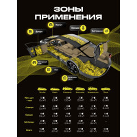 Шумоизоляция для автомобиля SGM Альфа 3, 10 листов/ Виброизоляция 3 мм для машины/ комплект шумки для авто SGM.A3.04X025.10Black