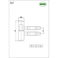Ввертная петля Amig покрытие никель 20-16x52 H