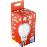 Светодиодная лампа Ресанта LL-R-A60-11W-230-6K-E27 груша, 11Вт, холодный, Е27 76/1/74