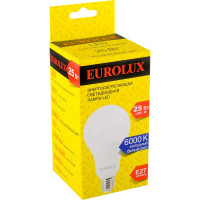 Светодиодная лампа Eurolux LL-E-A80-25W-230-6K-E27 груша, 25Вт, холодный, Е27 76/2/78