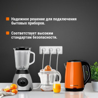 Шнур сетевой с вилкой TDM ELECTRIC ПВСмб 3x0,75мм2 3 метра с заземлением белый SQ1305-0576