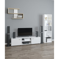 Тумба ТВ ФЕЛИКС МАРКЕТПЛЕЙС МКП-ТМТВ158x35-В1-1068 белый шагрень ПК-МКП-ТМТВ158Х35-В1-1068