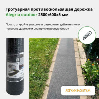 Тротуарная противоскользящая дорожка Alegria outdoor 2500x600x5 мм 25.6.5AO.Bc