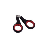 Ножницы ОФИСМАГ Soft Grip 140 мм, резиновые вставки, черно-красные, 3-х сторонняя заточка 236454