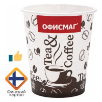 Одноразовые стаканы ОФИСМАГ 250 мл, 75 шт, холодное/горячее 606913