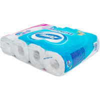 Туалетная бумага ZEWA Plus 2-х слойная, 12 рулонов, 12x23 м, свежесть океана 144136 114752