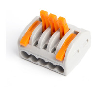 Строительно-монтажная 5-проводная клемма STEKKER LD222-615 39868