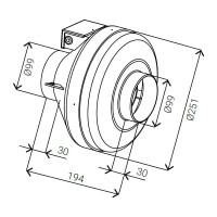 Круглый канальный вентилятор IMPERA IDA-100 IMP.FBP.E19.2E.100
