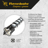 Бур Quadro (16x210 мм; SDS+) RENNBOHR 511621