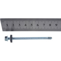 Кровельный саморез Daxmer 5,5х76 цинк, сверло №3, 100 шт. 00000313179