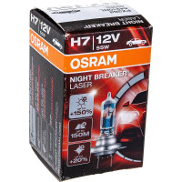 Автолампа Osram H7 55 PX26d+150 NIGHT LASER 3750K 12V ,1,10 64210NL