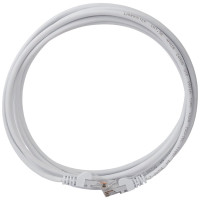 Патч-корд LANMASTER RJ45-RJ45, 4 пары, UTP, категория 5е, 3 м, белый, LSZH, LAN-PC45/U5E-3.0-WH
