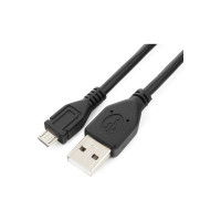 Кабель Cablexpert USB 2.0 Pro AM/microBM 5P, 1м, экран, черный, пакет CCP-mUSB2-AMBM-1M
