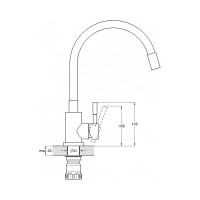 Смеситель для кухни Solone с гибким цветным изливом EZA4-F090KB