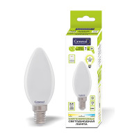 Светодиодная лампа General Lighting Systems Филамент матовый E14 7Вт 230В 450Лм 4500К Нейтральный белый свет Свеча GLDEN-CS-M-7-230-E14-4500 649948