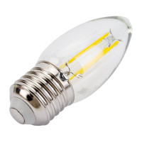 Светодиодная лампа General Lighting Systems Филамент прозрачный E27 8Вт 230В 630Лм 4500К Нейтральный белый свет Свеча GLDEN-CS-8-230-E27-4500 649975