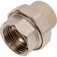 Муфта комбинированная разъемная с внутренней резьбой VALFEX PP-R серая, 25 мм х1" 10155225Г 127-0335