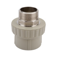 Муфта комбинированная под ключ с наружной резьбой VALFEX PP-R серая, 50 мм х1 1/2" 10135050Г 127-0372