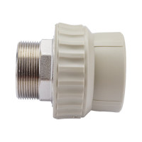 Муфта комбинированная под ключ с наружной резьбой VALFEX PP-R серая, 63 мм х2" 10135063Г 127-0373