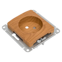 Розетка Systeme Electric GLOSSA без заземления, 16А, ДЕРЕВО ДУБ GSL000541