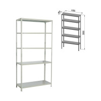 Металлический стеллаж BRABIX MS Plus-200/40-5 2000x1000x400 мм, 5 полок 291109