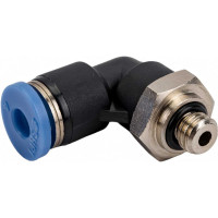 Фитинг цанговый угловой с наружной резьбой M6x1 для трубки диаметром 4 мм SHPI PL 04-M6