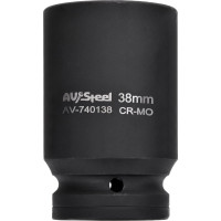 Головка ударная шестигранная удлиненная (38 мм; 1DR) AV Steel AV-740138