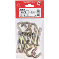 Анкерный болт с крюком Стройбат 12x70 цинк 5 шт 307980