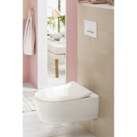 Подвесной унитаз Villeroy & Boch Avento с крышкой-сиденьем Slimseat 5656RS01