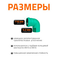 Отвод ливневой канализации Ostendorf 110х87 градусов 771350