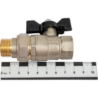 Кран шаровой латунный вн.резьба/"американка", ручка-бабочка, 1/2" LD Pride LD 47.306.15