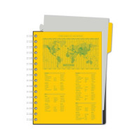 Бизнес-тетрадь Attache Selection SMARTBOOK А5, 120 листов, клетка, спираль, микроперфорация, разделители, карман, желто-оранжевая 272648