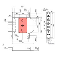 Врезной замок Эльбор САПФИР 1.09.06