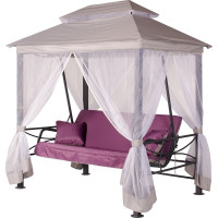 Беседка-качели Удачная Мебель Алания графит A62A.612