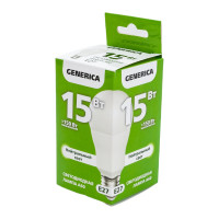 Светодиодная лампа GENERICA A60 груша 15Вт 230В 4000К E27 LL-A60-15-230-40-E27-G