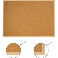 Пробковая доска для объявлений BRAUBERG 100x150 см, деревянная рамка 238180