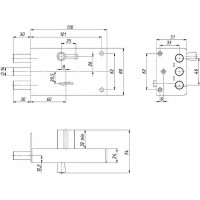 Накладной замок Siblock ЗНСЗ-2 Соболь, 4 ключа 493